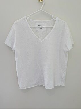 Dear John Crisp White V-Neck Women's Tee
